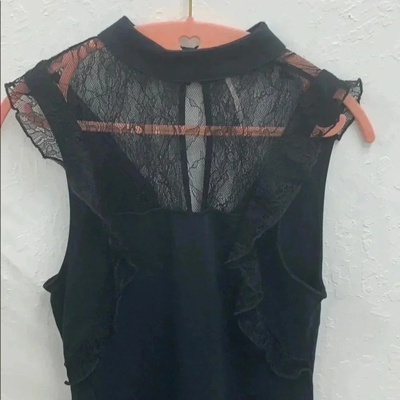 Free People Beaumont Muse Lace Bodycon Black Dress Size Small - Picture 3 of 6